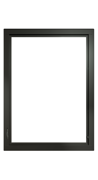 Large Black Fiberglass Casment Window v08
